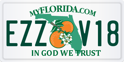 FL license plate EZZV18