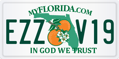 FL license plate EZZV19