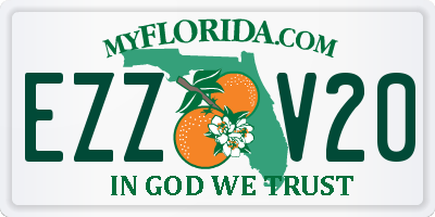 FL license plate EZZV20