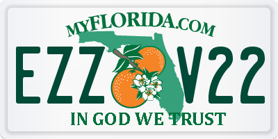 FL license plate EZZV22