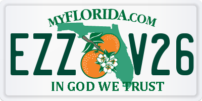 FL license plate EZZV26