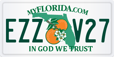 FL license plate EZZV27