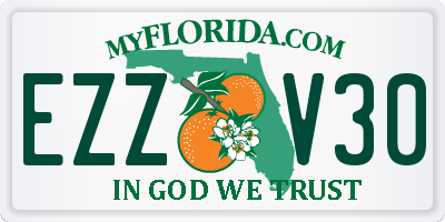 FL license plate EZZV30