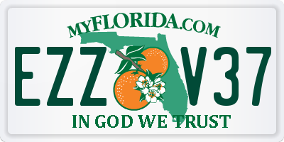 FL license plate EZZV37