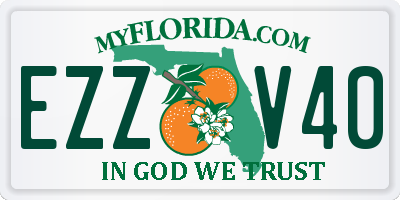 FL license plate EZZV40