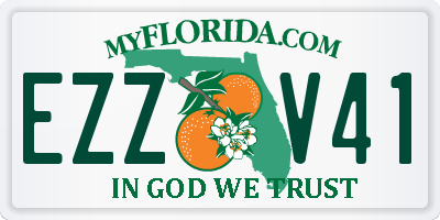 FL license plate EZZV41