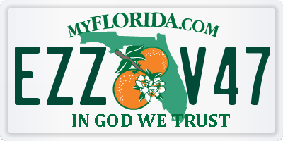 FL license plate EZZV47