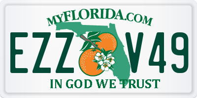 FL license plate EZZV49