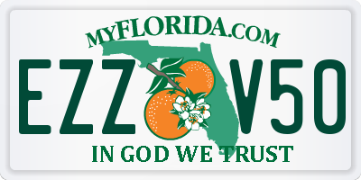 FL license plate EZZV50