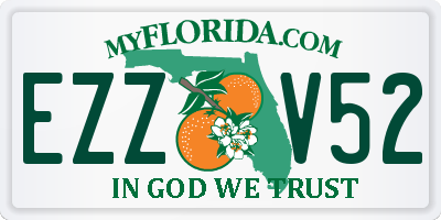 FL license plate EZZV52