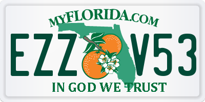 FL license plate EZZV53