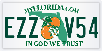 FL license plate EZZV54