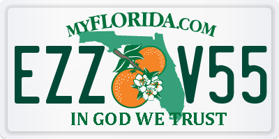 FL license plate EZZV55