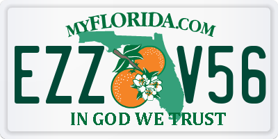 FL license plate EZZV56