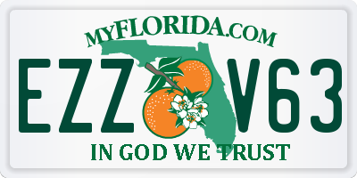 FL license plate EZZV63