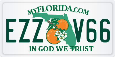 FL license plate EZZV66