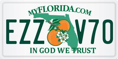 FL license plate EZZV70