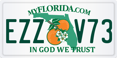 FL license plate EZZV73