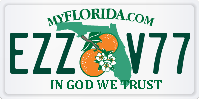 FL license plate EZZV77