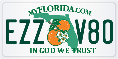 FL license plate EZZV80