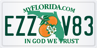 FL license plate EZZV83