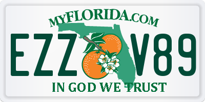 FL license plate EZZV89