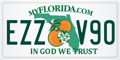 FL license plate EZZV90