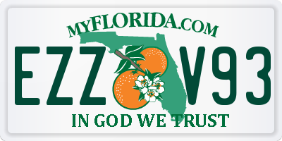 FL license plate EZZV93