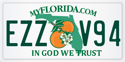 FL license plate EZZV94