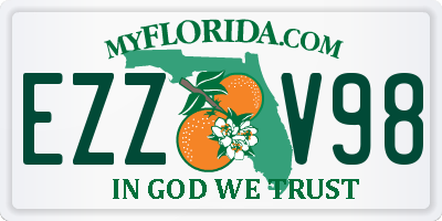 FL license plate EZZV98