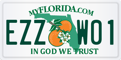 FL license plate EZZW01