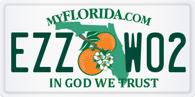 FL license plate EZZW02