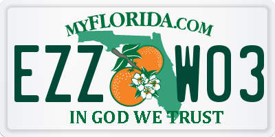 FL license plate EZZW03