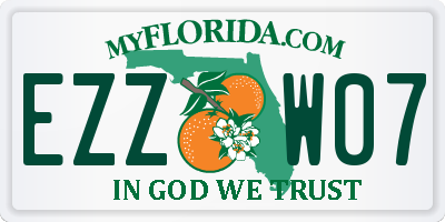 FL license plate EZZW07