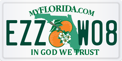 FL license plate EZZW08