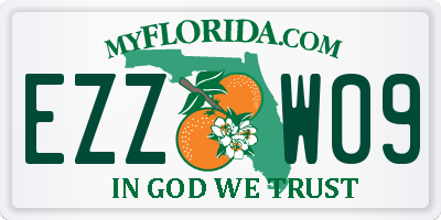 FL license plate EZZW09