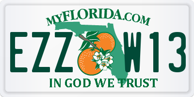 FL license plate EZZW13