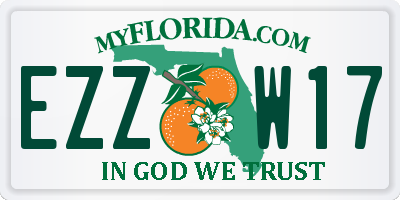 FL license plate EZZW17