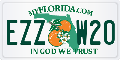 FL license plate EZZW20