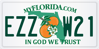 FL license plate EZZW21