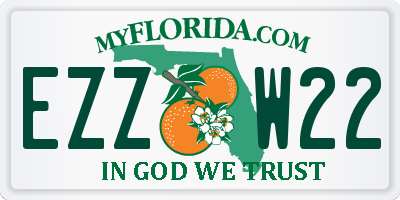 FL license plate EZZW22