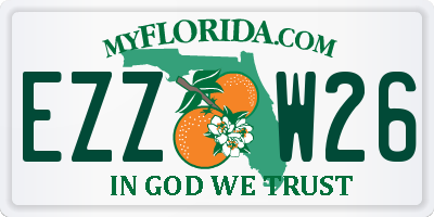 FL license plate EZZW26