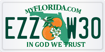 FL license plate EZZW30