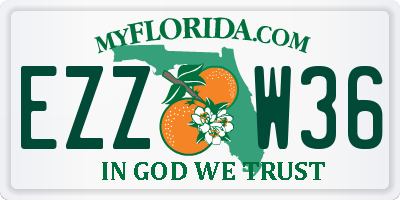 FL license plate EZZW36