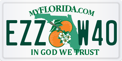 FL license plate EZZW40