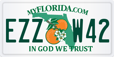 FL license plate EZZW42