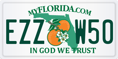 FL license plate EZZW50