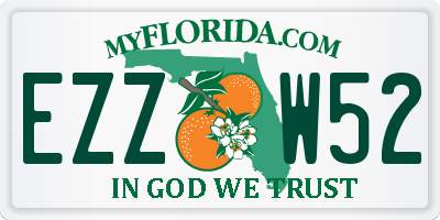 FL license plate EZZW52