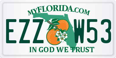 FL license plate EZZW53