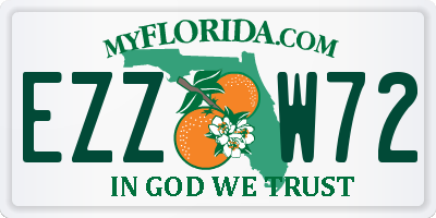 FL license plate EZZW72
